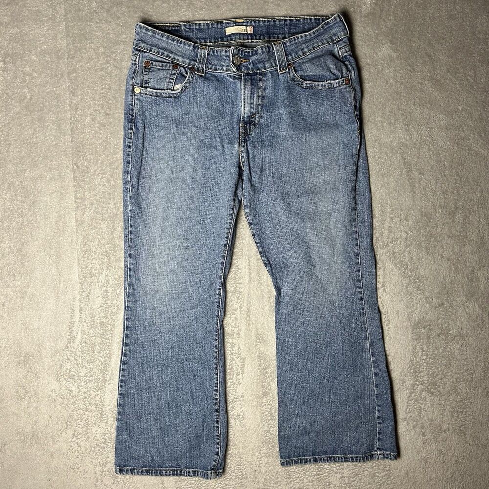 Y2K Vintage Women’s Levi’s 542 Low Flare Size 16 Side Button Detail Wide Leg￼￼￼
